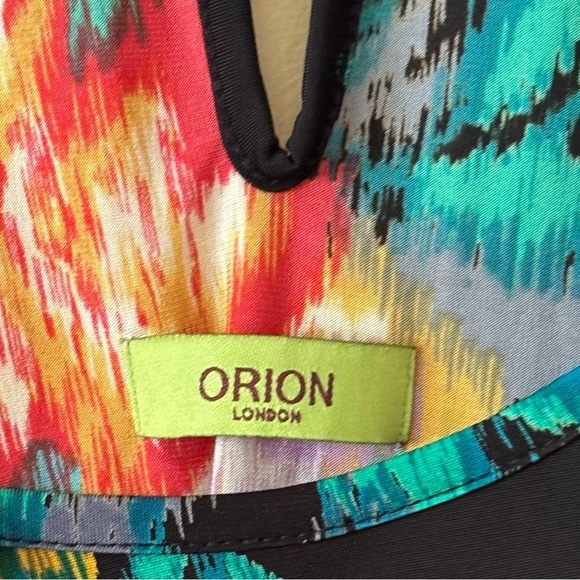 Orion London| Gorgeous Multicolor Abstract Black Tunic or Mini Dress Sz XS/S - Picture 8 of 10